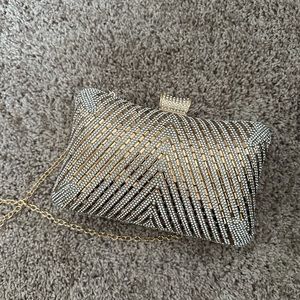 Kelly and Kate Bronze/gold Clucth with strap